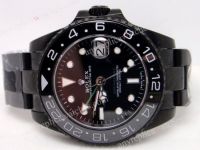 Black Case Rolex GMT MASTER II Watch - Black Ceramic - Buy Replica